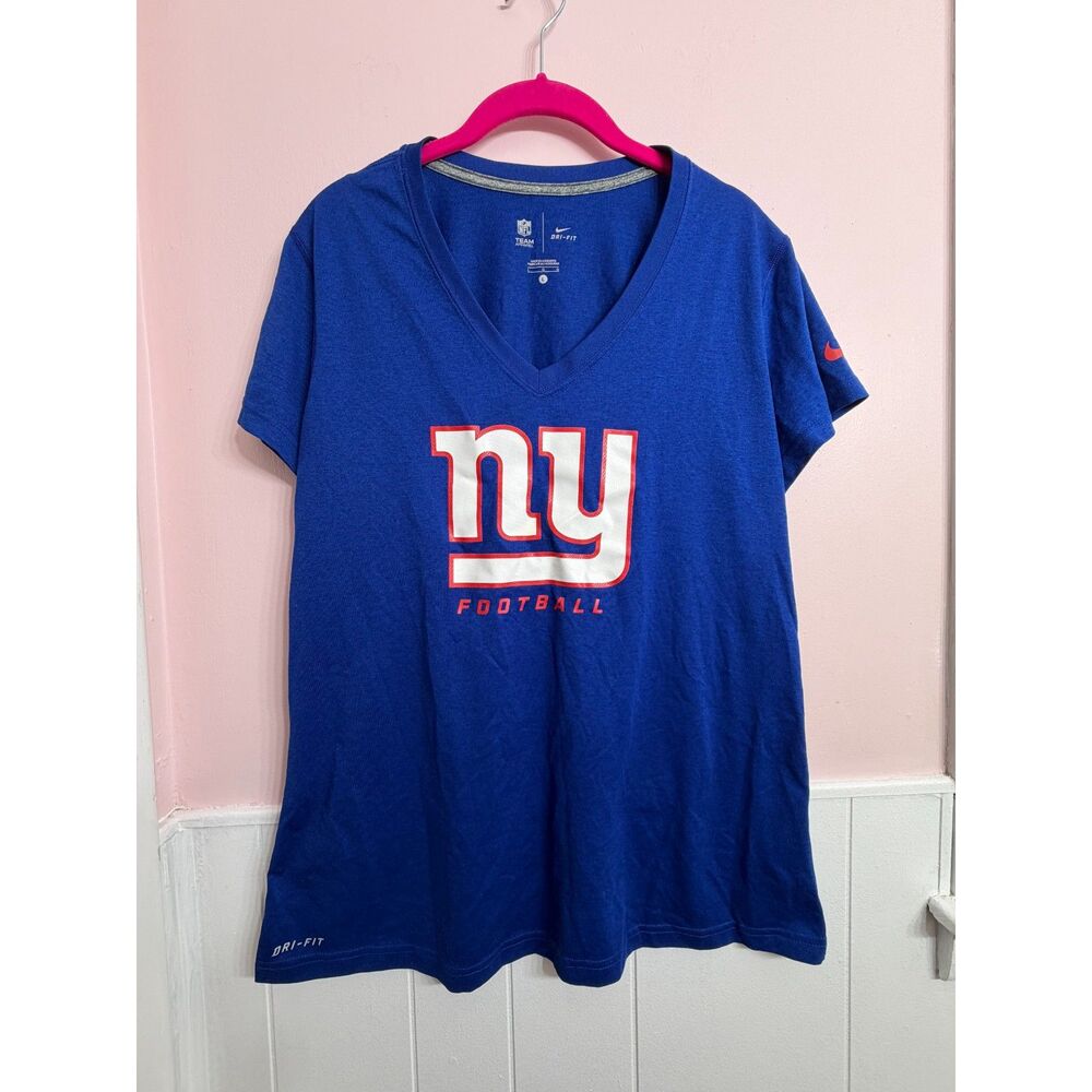 NFL New York Giants Women’s Size Large Blue Graphic T-Shirt Short Sleeve